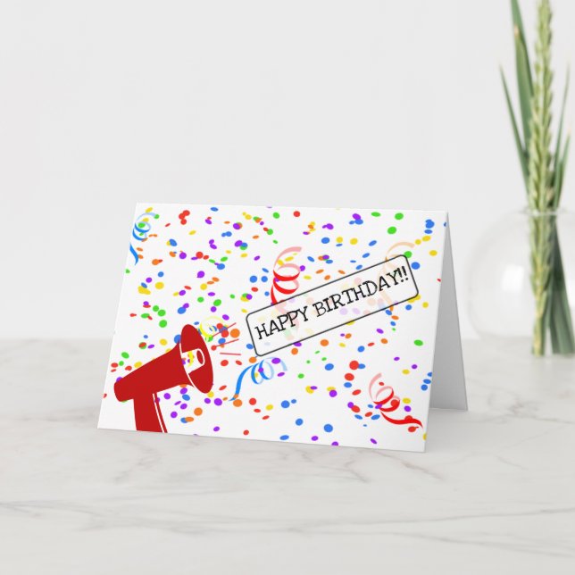 Happy Birthday Confetti Card (Front)