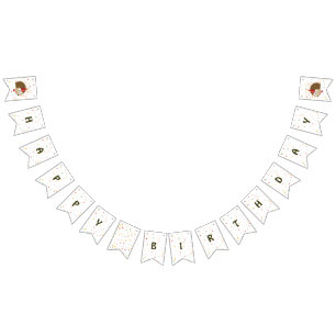 Happy Birthday Confetti Party Hedgehog Bunting