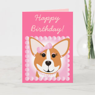 Happy Birthday! Corgi Lady Card