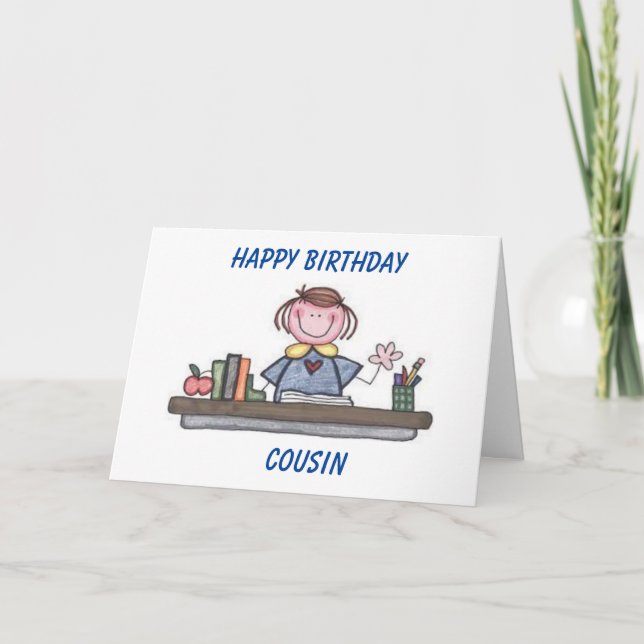 HAPPY BIRTHDAY **COUSIN** CARD (Front)