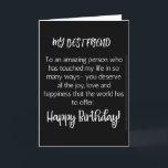 HAPPY BIRTHDAY *COUSIN* & FRIEND FOR LIFE! CARD<br><div class="desc">LET ***A VERY SPECIAL COUSIN*** KNOW (LIKE YOU PROBABLY ALWAYS DO) HOW MUCH HE OR SHE MEANS TO YOU ON "HIS OR HER BIRTHDAY" THIS YEAR! AND,  THANK YOU SO MUCH FOR STOPPING BY ONE OF MY EIGHT STORES!!!!</div>