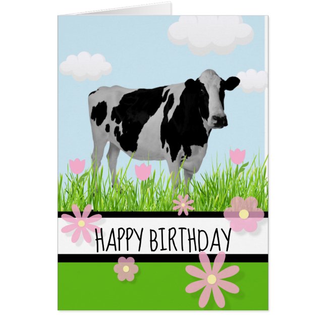 Happy Birthday  Cow (Front)