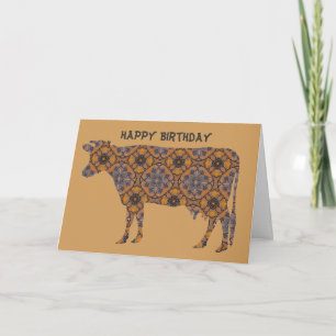 Happy Birthday Cow Card