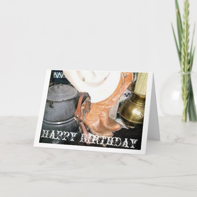 Happy Birthday Cowboy Card (Front)