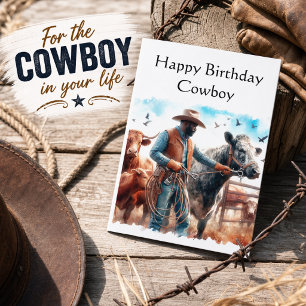 Happy Birthday Cowboy Greeting Card