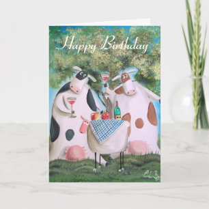Happy Birthday cows Card