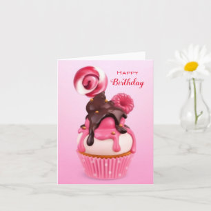 Happy birthday cupcake card