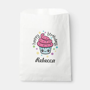Happy Birthday Cupcake favour bag