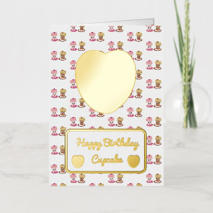 Happy Birthday Cupcake Foil Greeting Card