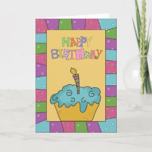Happy Birthday Cupcake Greeting Card