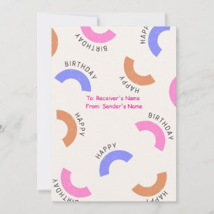 Happy Birthday Custom Digital Simple Greeting Card
