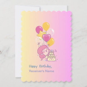 Happy Birthday Custom Floral Digital Greeting Card