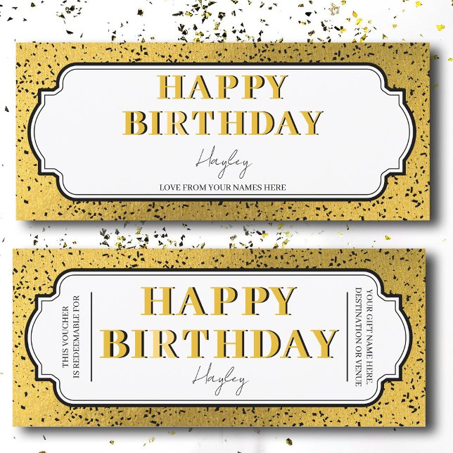 Happy Birthday Custom Gift Certificate Voucher (Happy Birthday Custom Gift Certificate Voucher)