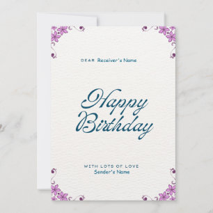 Happy Birthday custom Holiday Card