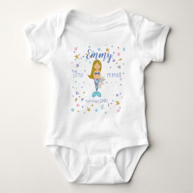 Happy Birthday Custom Little Mermaid Shirt (Front)