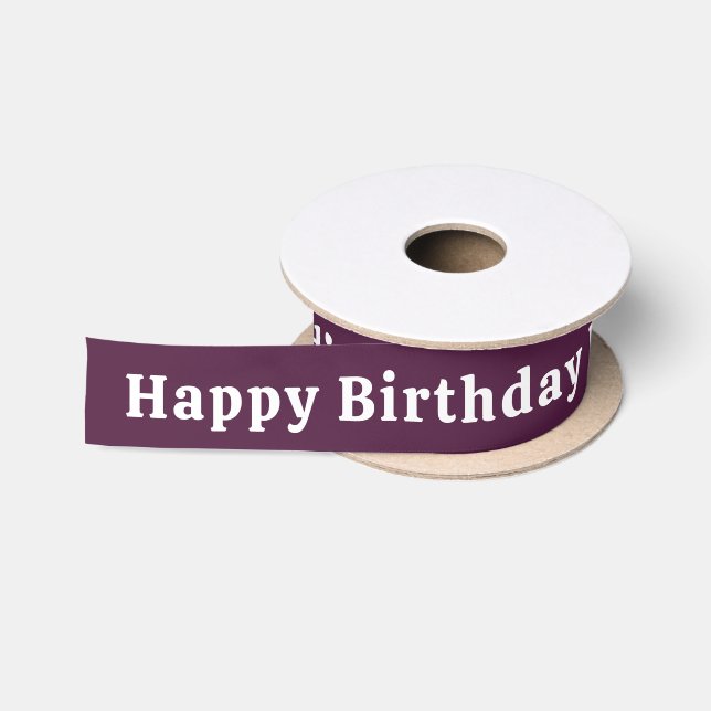 Happy Birthday Custom Name Personalised Satin Ribbon (Spool)