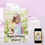 Happy Birthday Custom Photo Girls Birthday Card<br><div class="desc">Personalised photo birthday card for your daughter, niece, sister or other female friend or relation. All of the wording, inside and out, can be customised and the photo template is set up for you to add your own picture to the front. This design has a light overlay with black typography...</div>