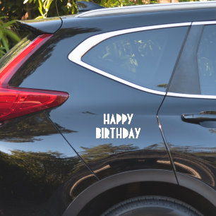 Happy Birthday Custom Simple Minimal White