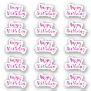 Happy Birthday Custom Text Age Color Hot Pink 2025