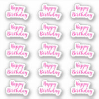 Happy Birthday Custom Text Age Colour Hot Pink 202