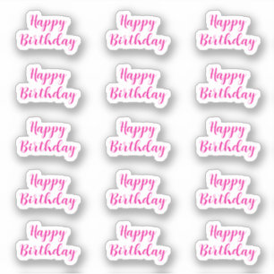 Happy Birthday Custom Text Age Colour Hot Pink 202