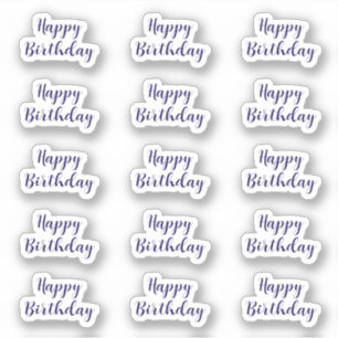 Happy Birthday Custom Text Age Navy Blue Simple