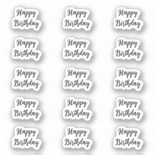 Happy Birthday Custom Text Colour Black White 2025
