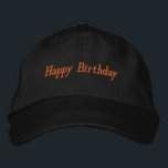 Happy Birthday Custom Text name Black Colour  Embroidered Hat<br><div class="desc">Introducing our Happy Birthday Text Caps

It is very cool and Handsome,  Charm looking 

Very useful for Sun out of face,  Tours,  Shopping We can wear it</div>