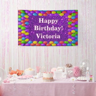 Happy Birthday custom Vinyl Banner, 3' x 5' Banner