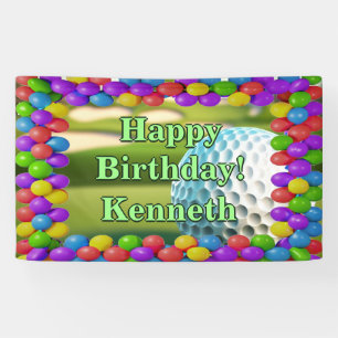 Happy Birthday custom Vinyl Banner, 3' x 5' Banner