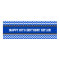 Happy Birthday Custom Year Name Banner Blue