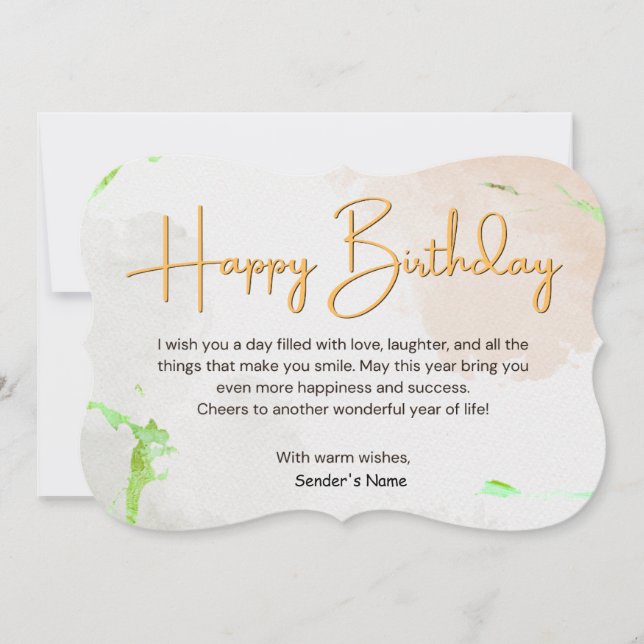  Happy Birthday Customisable Digital Greeting Card (Front)