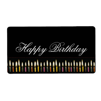 Happy Birthday Customisable Label