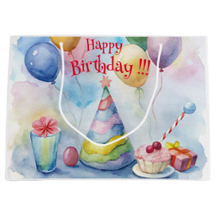 Happy Birthday!! Customisable Large Gift Bag