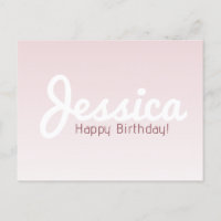 Happy Birthday, Customisable Name | Rose Ombre