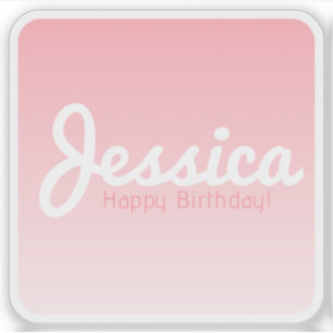 Happy Birthday, Customisable Name   Rose Pink