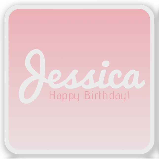 Happy Birthday, Customisable Name | Rose Pink (Front)