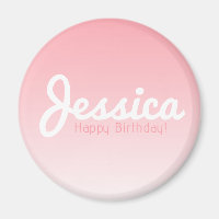 Happy Birthday, Customisable Name | Rose Pink
