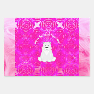 Happy Birthday! Customisable Name Wrapping Paper Sheet