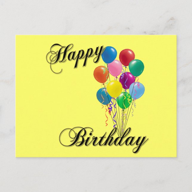 Happy Birthday - Customise Postcard (Front)