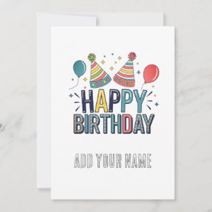 Happy birthday customizable card 