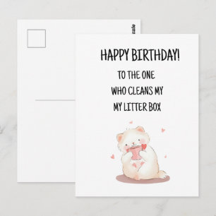 Happy Birthday Cute & Funny Cat Postcard