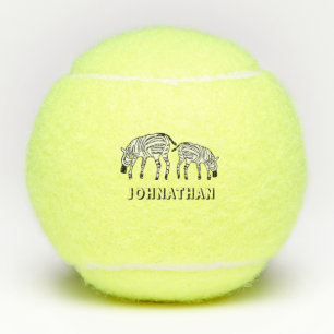 Happy Birthday, Cute Kenya Zebras Tennis Ball