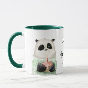 Happy Birthday Cute Panda Cake Personalised Name Mug