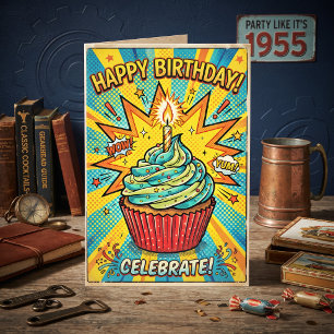 Happy Birthday Cuzz! Retro Pop Art for a Cousin Card