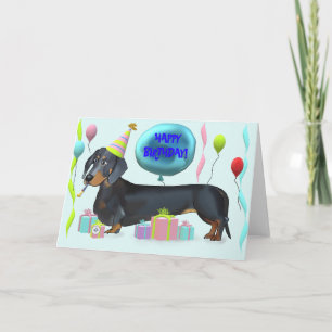 Happy Birthday Dachshund Card