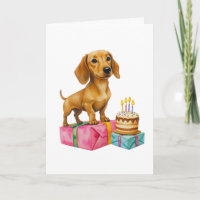 Happy birthday dachshund puppy dog dad mum bestie