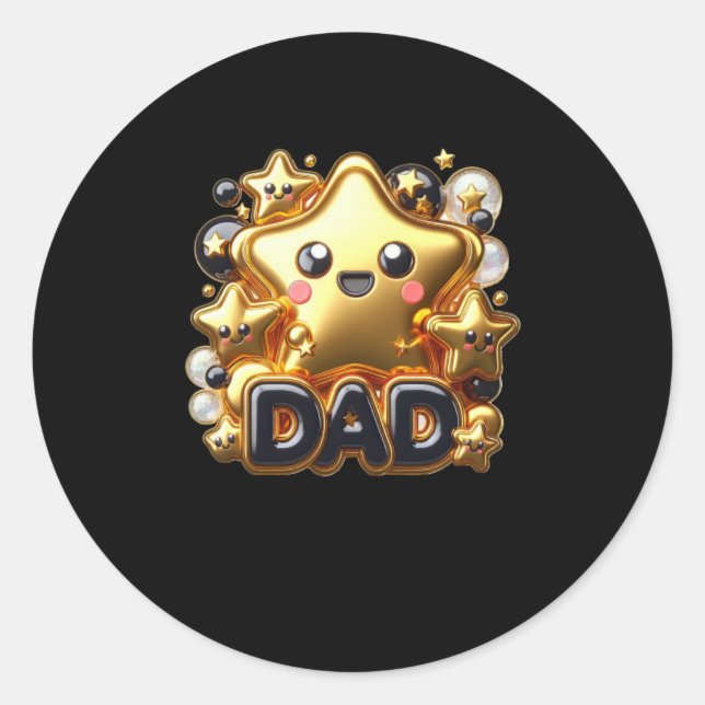 Happy Birthday Dad5  Classic Round Sticker (Front)