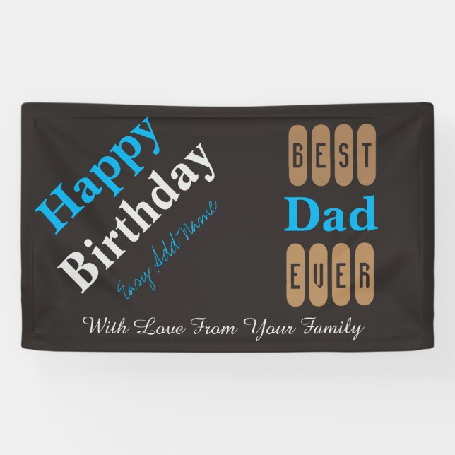 Happy Birthday Dad Banner (Horizontal)