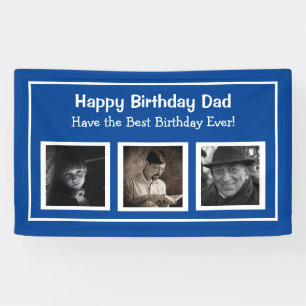 Happy Birthday Dad, Blue Birthday Banner